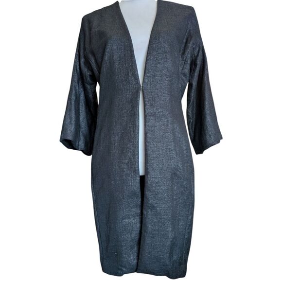 Club Monaco kimono style longline blazer jacket size M statement sleeves - Picture 2 of 11